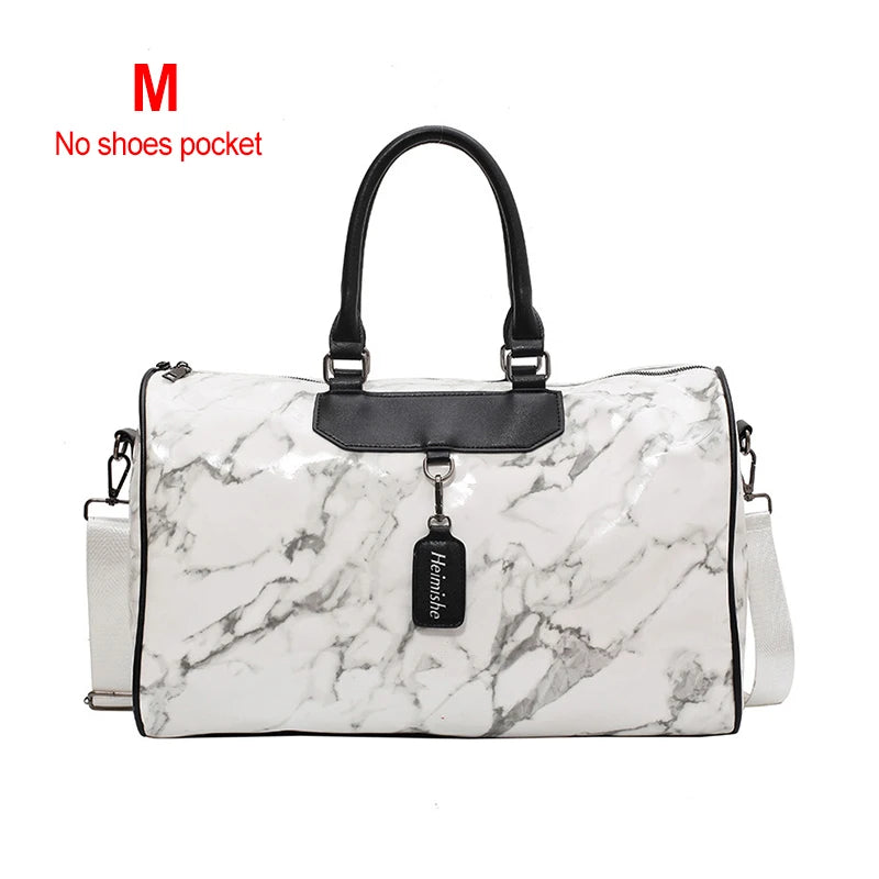 Classy Silver Gym Bag with Bag Tag