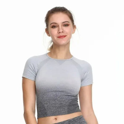 Ombre Colour Compression Workout Top