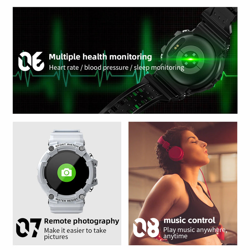 Heart Rate Monitor Touch Screen Smartwatch