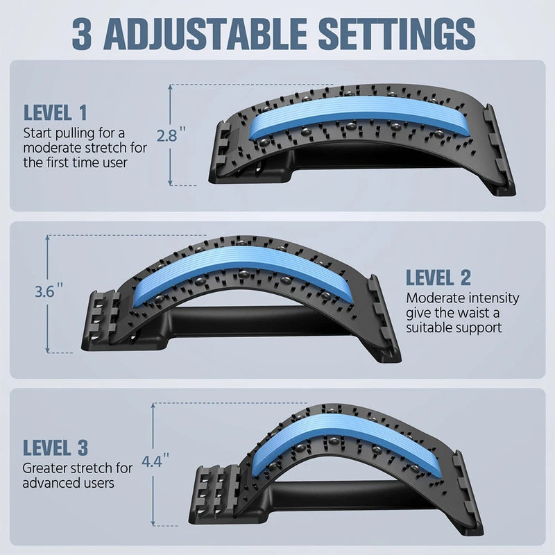 Magnetotherapy Multi-Level & Adjustable Back  Stretcher