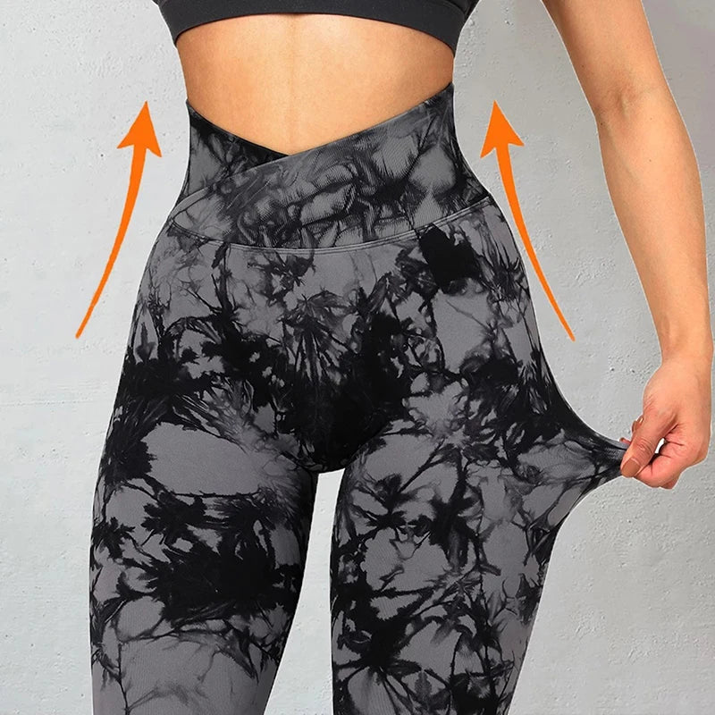 Breathable Seamless Tie Dye Leggings