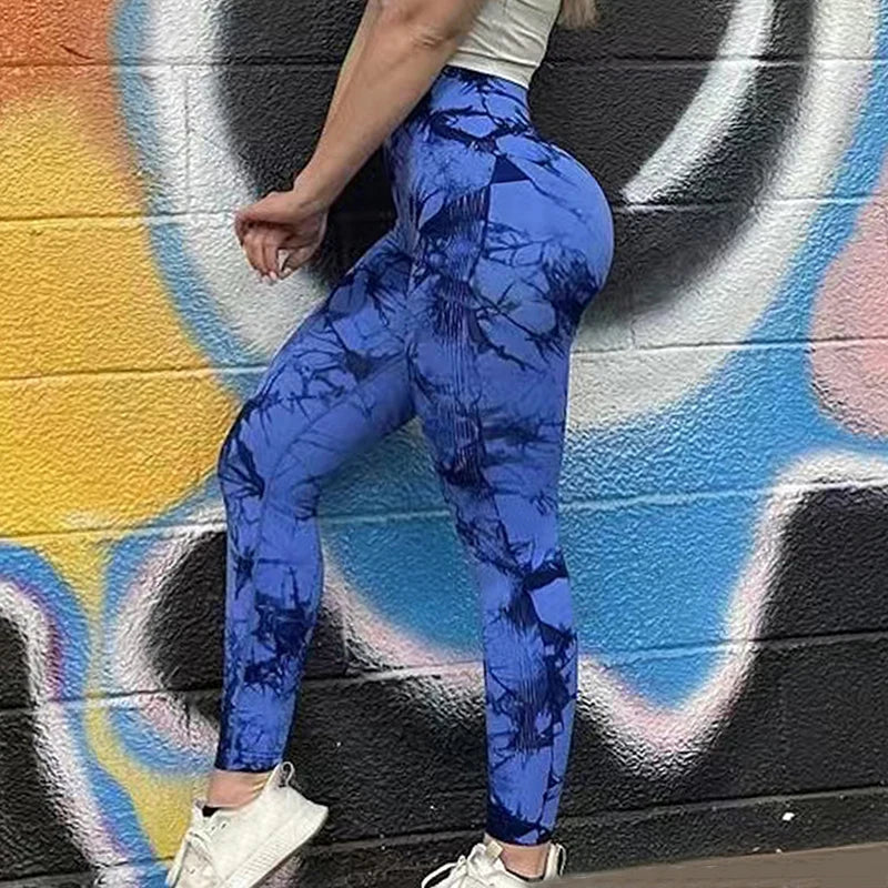 Breathable Seamless Tie Dye Leggings