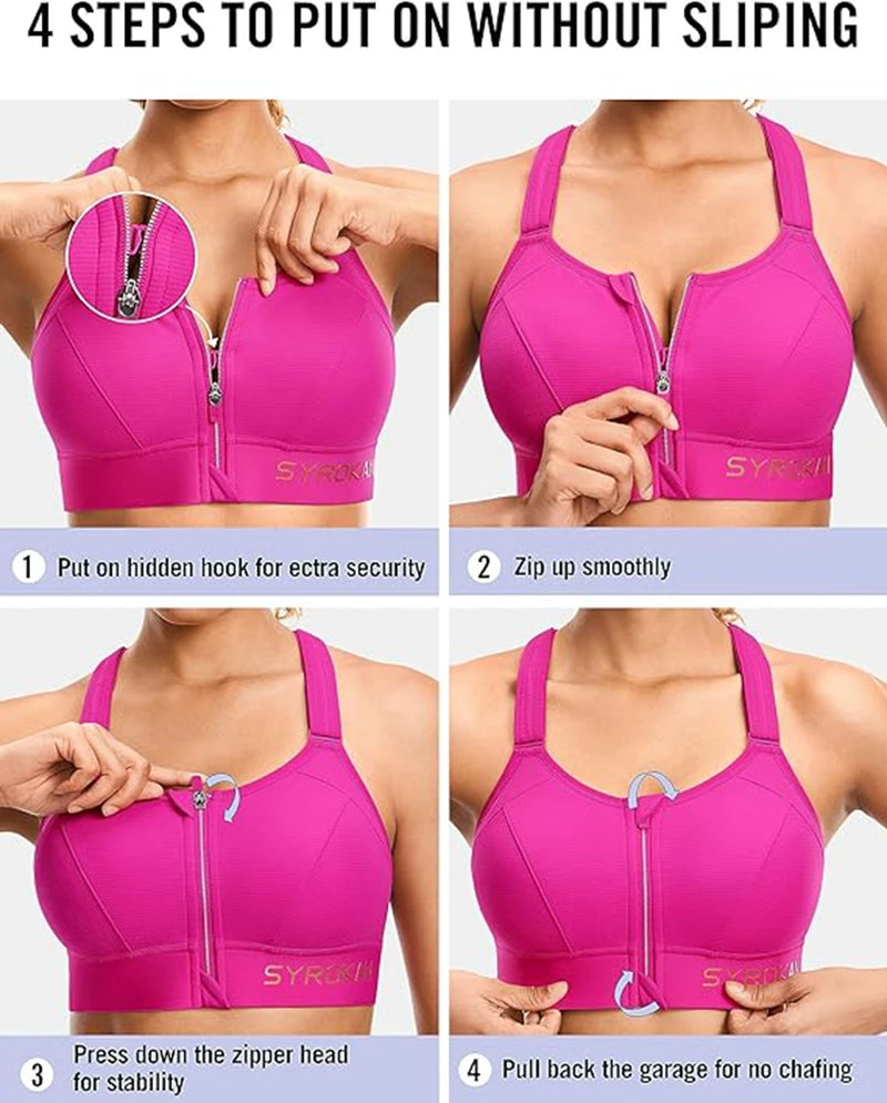 Adjustable Strap Padded Sports Bra