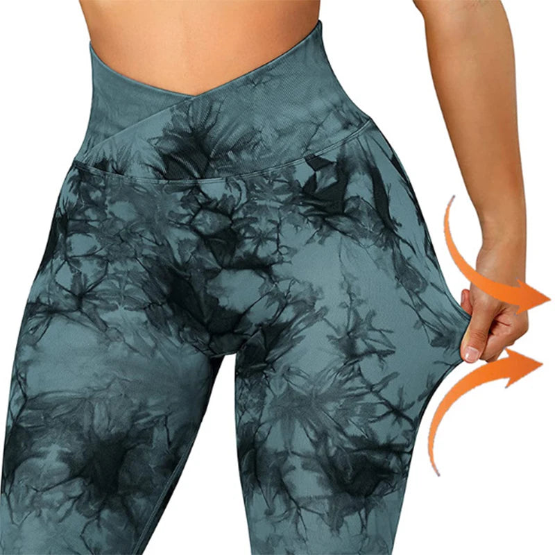 Breathable Seamless Tie Dye Leggings